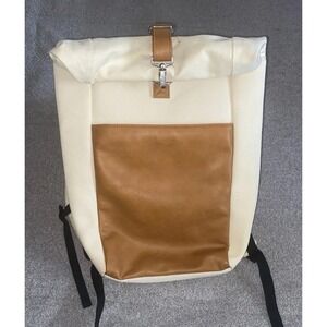Kapten & Son Lund Sand Brown Roll Top Padded Backpack *Rare* See!!